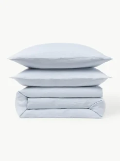 Gewassen linnen dekbedovertrek Airy^Westwing Collection Hot