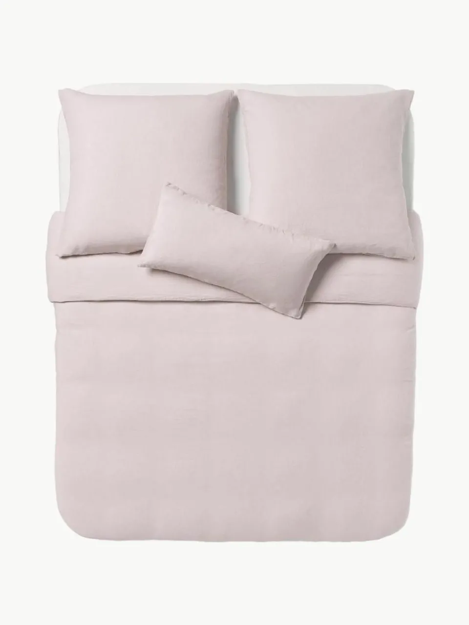 Gewassen linnen dekbedovertrek Airy^Westwing Collection New