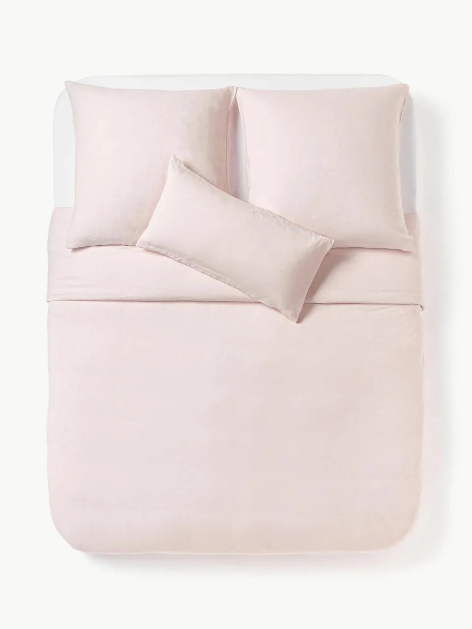 Gewassen linnen dekbedovertrek Airy^Westwing Collection New