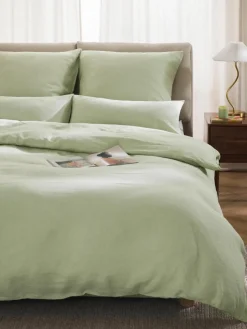 Gewassen linnen dekbedovertrek Airy^Westwing Collection Online