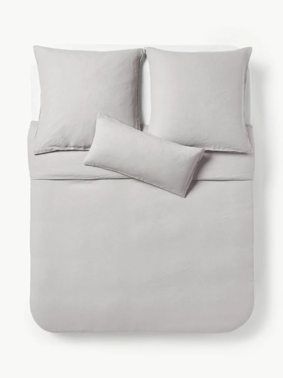 Gewassen linnen dekbedovertrek Airy^Westwing Collection Outlet