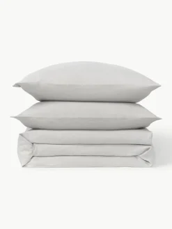 Gewassen linnen dekbedovertrek Airy^Westwing Collection Outlet