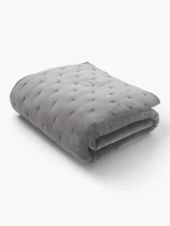 Gewatteerde bedsprei Cheryl van fluweel^Westwing Collection Online