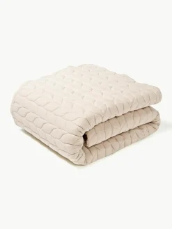 Gewatteerde flanellen bedsprei Selby met structuurpatroon^Westwing Collection Best