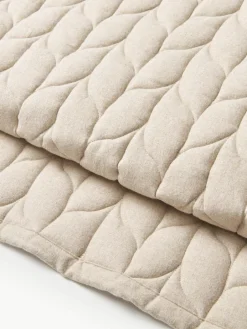Gewatteerde flanellen bedsprei Selby met structuurpatroon^Westwing Collection Best