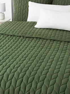 Gewatteerde flanellen bedsprei Selby met structuurpatroon^Westwing Collection Discount