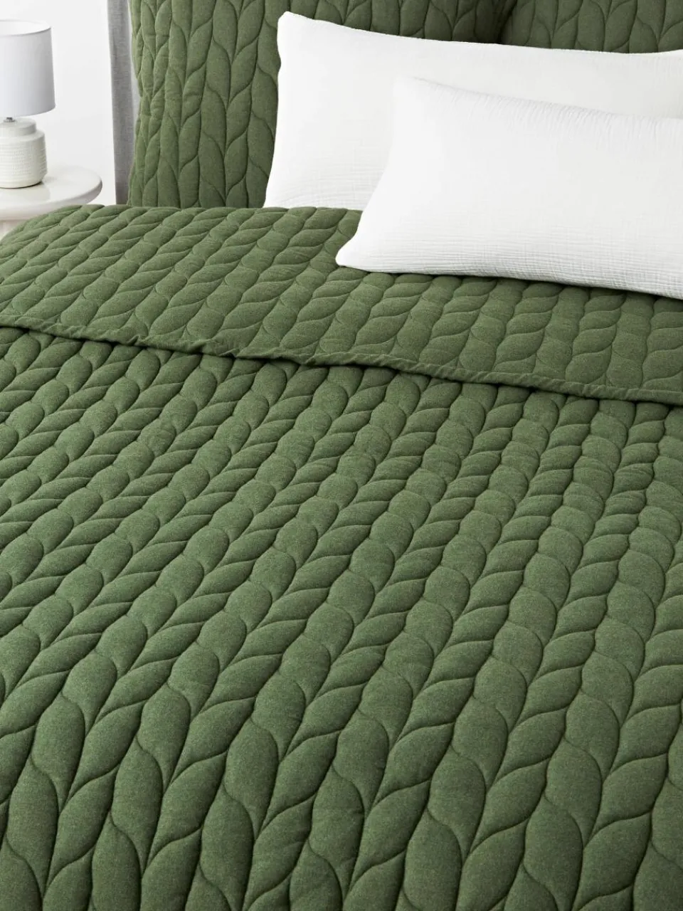 Gewatteerde flanellen bedsprei Selby met structuurpatroon^Westwing Collection Discount
