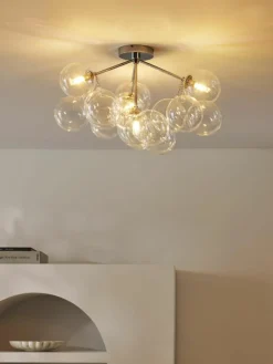 Glazen bollen plafondlamp Bubbles^Westwing Collection Sale