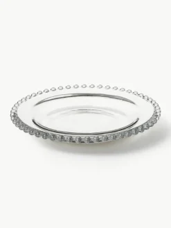 Glazen dessertborden Perles met randdecoratie, 2 stuks^Cote Table Fashion