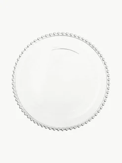 Glazen dinerborden Perles met randdecoratie, 3 stuks^Cote Table Hot