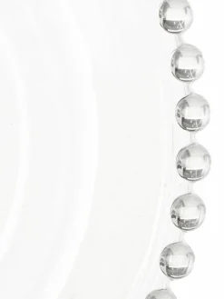 Glazen dinerborden Perles met randdecoratie, 3 stuks^Cote Table Hot
