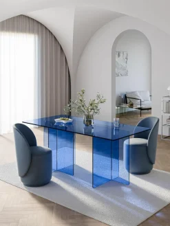 Glazen eettafel Anouk, 180 x 90 cm^Westwing Collection Fashion