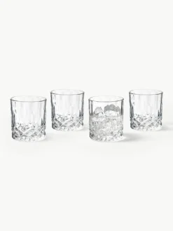 Glazen George met kristalreliëf, 4 stuks^Westwing Collection Clearance