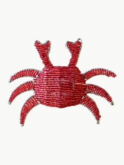 Glazen kraal servetringen Crab, 2 stuks^Westwing Best