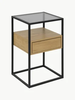 Glazen nachtkastje Randolf^Westwing Sale