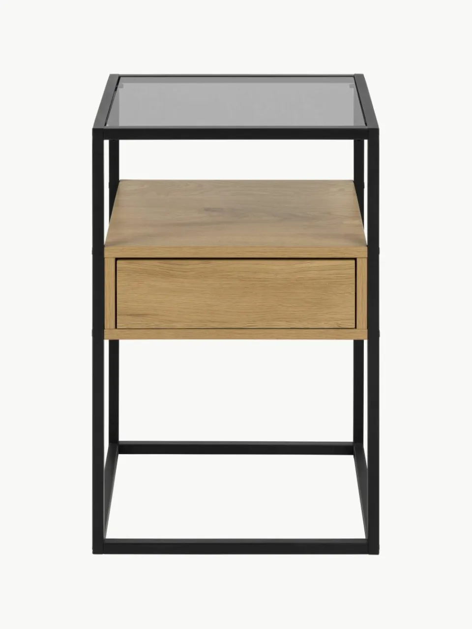 Glazen nachtkastje Randolf^Westwing Sale