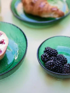 Glazen ontbijtborden The Emeralds, set van 2^HKLIVING Fashion