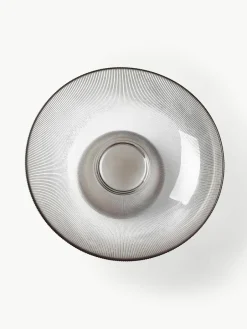 Glazen schaal Lija met een geribbeld oppervlak^Westwing Collection Discount