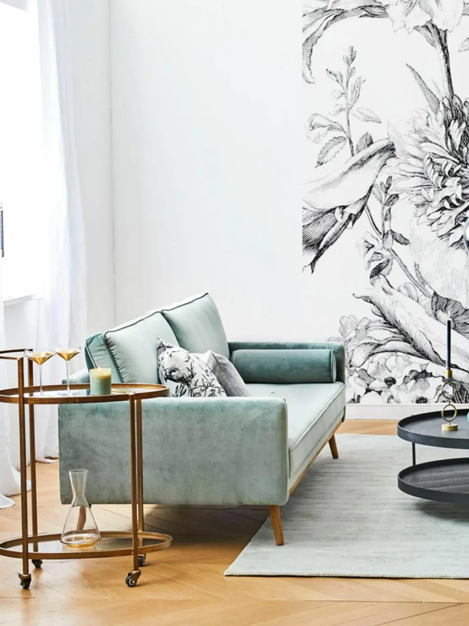 Glazen serveerwagen Push Antic^BePureHome Outlet