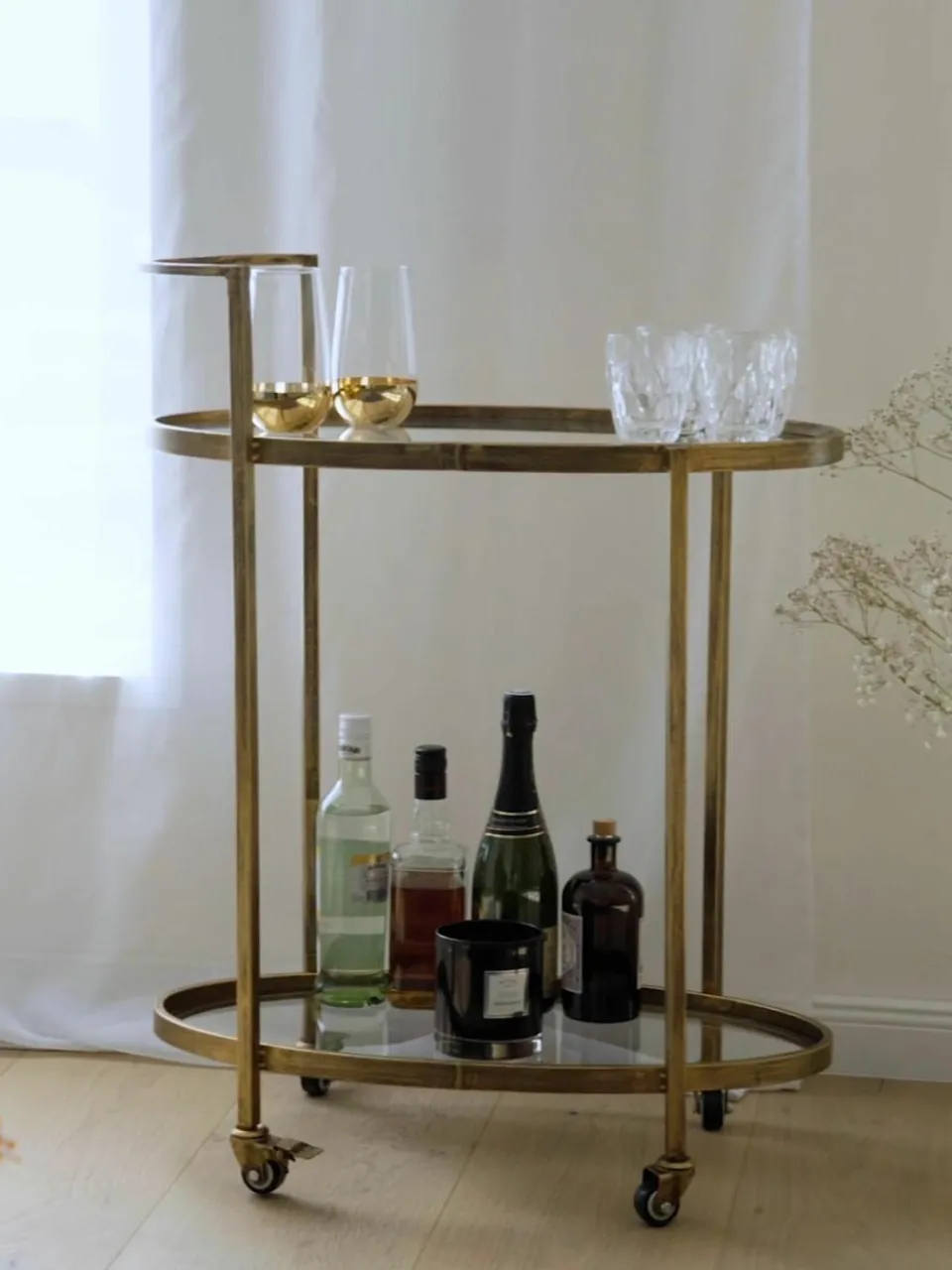 Glazen serveerwagen Push Antic^BePureHome Outlet
