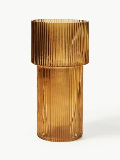 Glazen vaas Lija met geribbeld oppervlak, H 30 cm^Westwing Collection Best