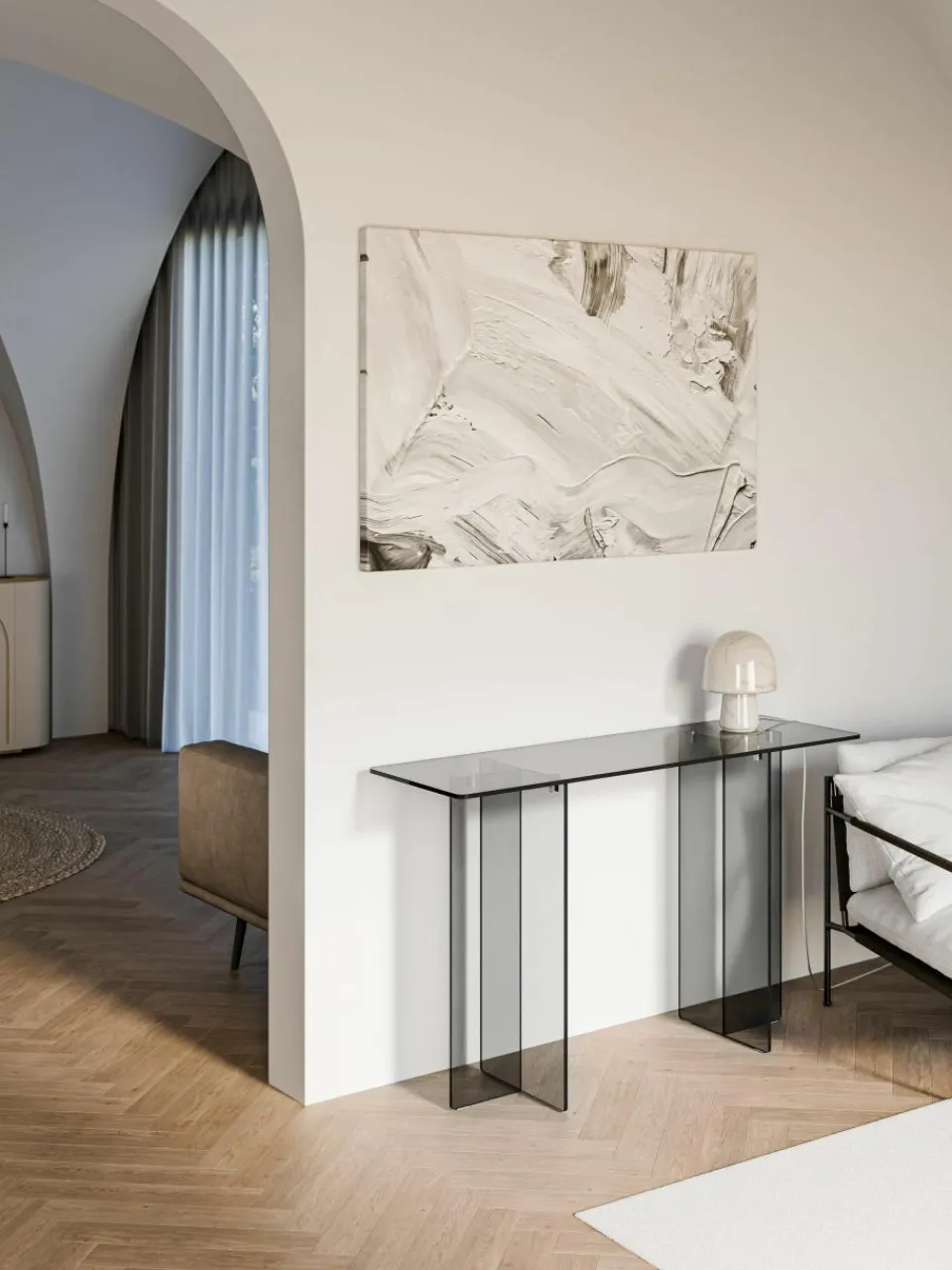 Glazen wandtafel Anouk^Westwing Collection Best
