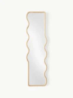 Golvende passpiegel Stream van hout^Westwing Collection Fashion