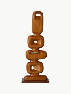Groot decoratief object Ornament van teakhout, handgemaakt^HKLIVING Hot