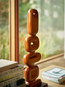 Groot decoratief object Ornament van teakhout, handgemaakt^HKLIVING Hot