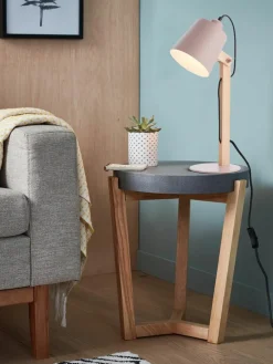 Grote bureaulamp Swivel met houten voet^Westwing New