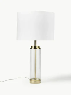 Grote glamoureuze tafellamp Gabor met glazen voet^Westwing Collection Best
