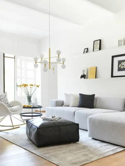 Grote hanglamp Grover met opaal glazen bollen^Westwing Collection Fashion
