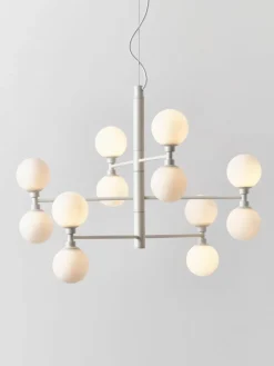Grote hanglamp Grover met opaal glazen bollen^Westwing Collection Online