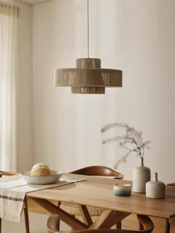 Grote hanglamp Lace uit linnendraden^Westwing Collection Online