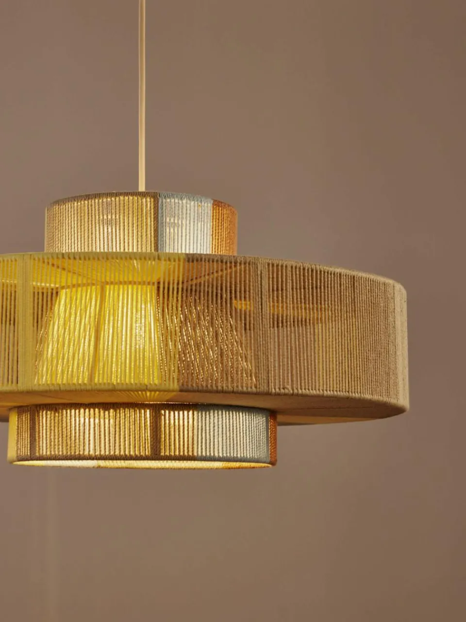 Grote hanglamp Lace uit linnendraden^Westwing Collection Best
