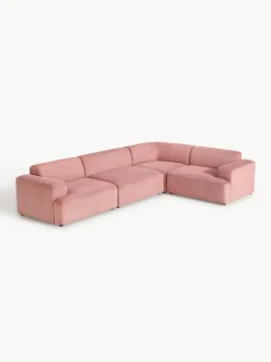 Grote hoekbank Melva (4-zits) van corduroy^Westwing Collection Outlet
