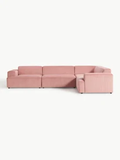 Grote hoekbank Melva (4-zits) van corduroy^Westwing Collection Outlet