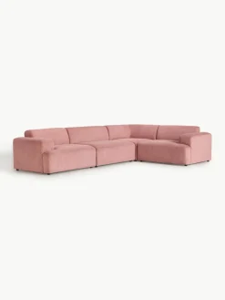 Grote hoekbank Melva (4-zits) van corduroy^Westwing Collection Outlet