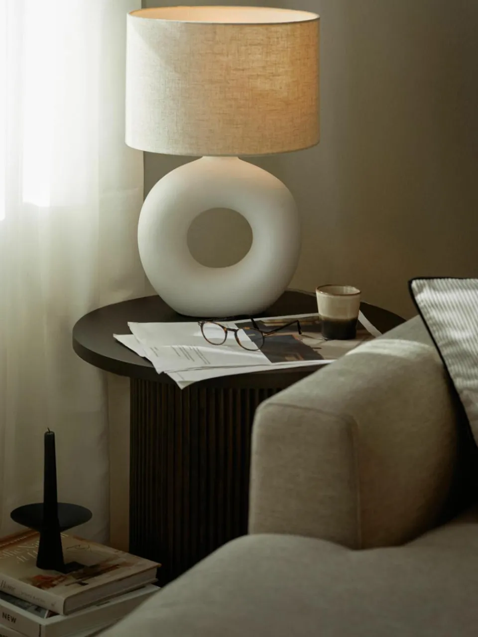 Grote keramische tafellamp Gisella^Westwing Collection Discount
