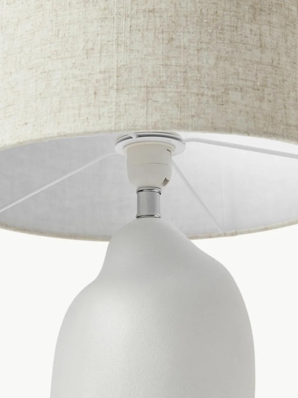 Grote keramische tafellamp Colett in organische vorm^Westwing Collection Fashion