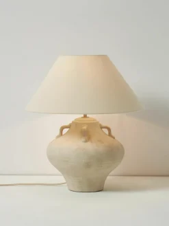 Grote keramische tafellamp Taytum^Westwing Collection New