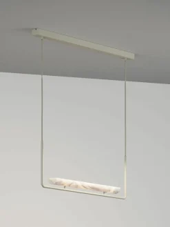 Grote LED hanglamp Alena van albast^Westwing Collection Hot