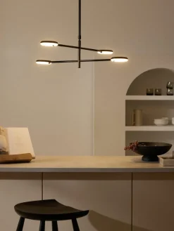 Grote LED hanglamp Odeon met verstelbare lamparmen^Westwing Collection New
