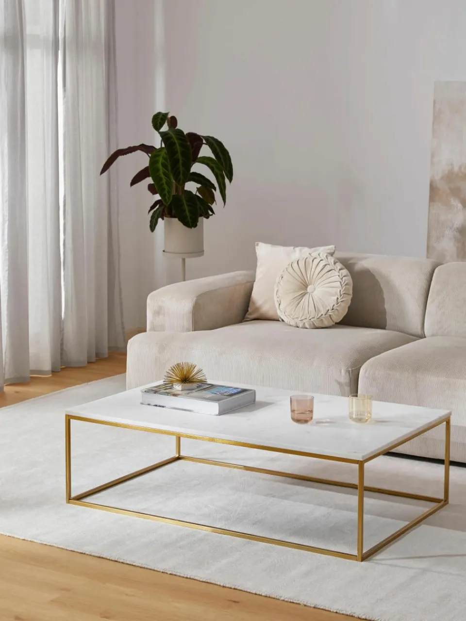 Grote marmeren salontafel Alys^Westwing Collection Clearance