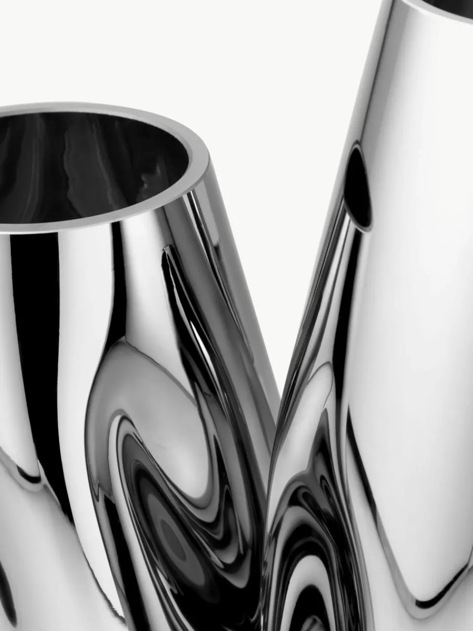 Grote mondgeblazen glazen vaas Mirror, H 35 cm^Westwing Collection Best