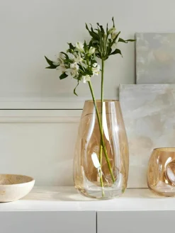 Grote mondgeblazen glazen vaas Luster, H 35 cm^Westwing Collection Fashion