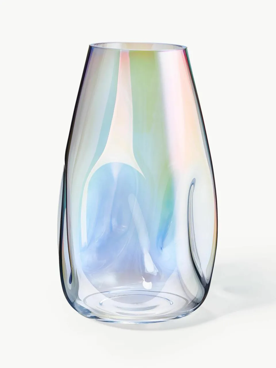 Grote mondgeblazen glazen vaas Rainbow, H 35 cm^Westwing Collection Discount