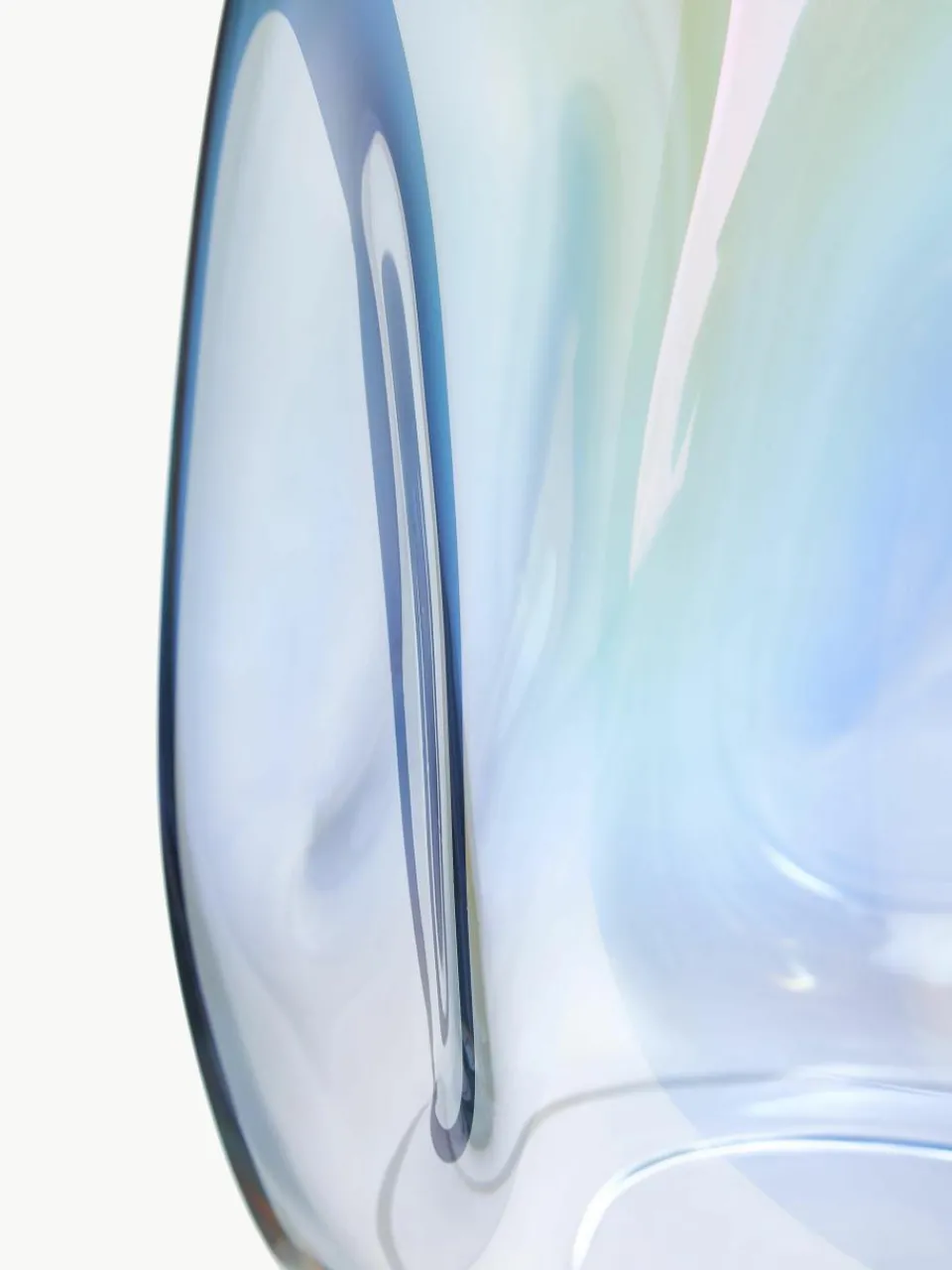Grote mondgeblazen glazen vaas Rainbow, H 35 cm^Westwing Collection Discount
