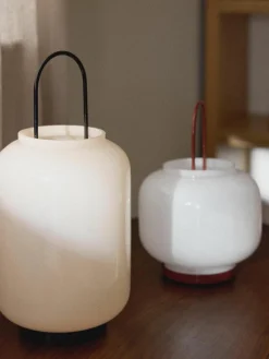 Grote mondgeblazen lantaarn Lumino, H 35 cm^Westwing Collection New