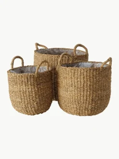 Grote plantenmandenset Sophy met binnenfolie, set van 3^Westwing Outlet